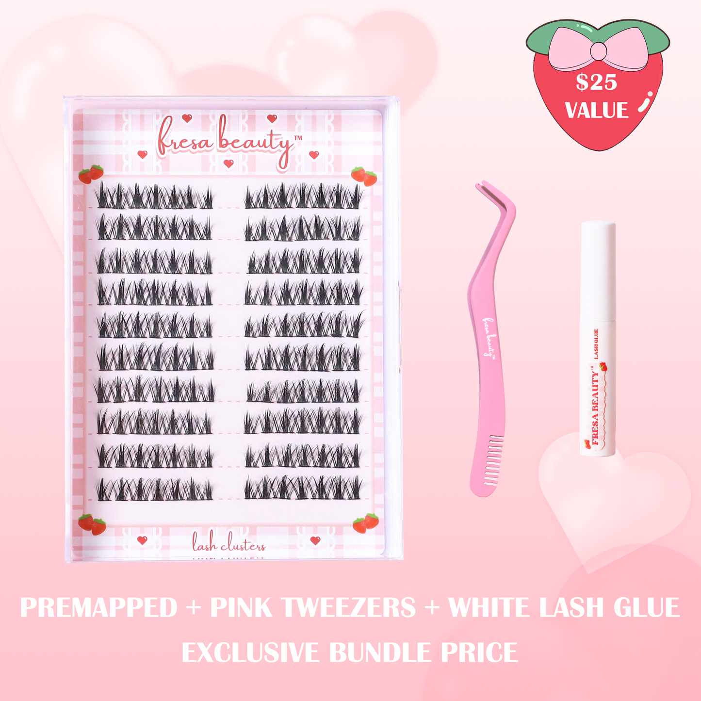 Fresa Doll Premapped Lash Clusters Tray 10 Pairs/140 Clusters