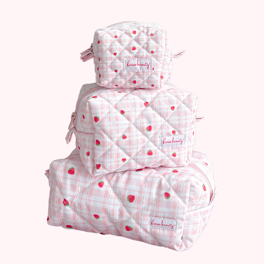 Strawberry Chiffon Makeup Bag Bundle