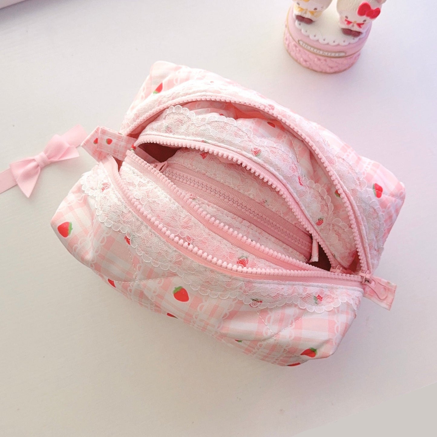 Strawberry Chiffon Makeup Bag Bundle