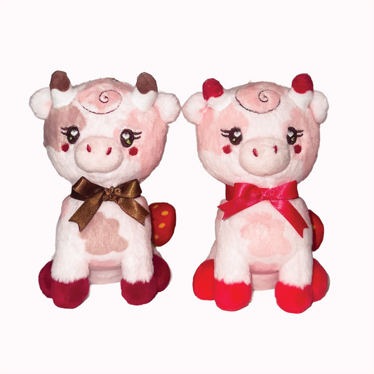 Fresa Beauty Strawberry Cow Plush Keychain 10 CM