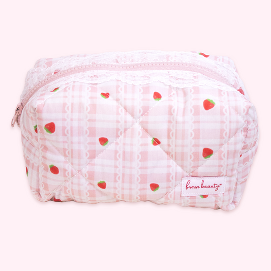 Strawberry Chiffon Makeup Bag