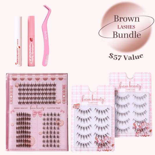 Espresso Brown Lashes Bundle